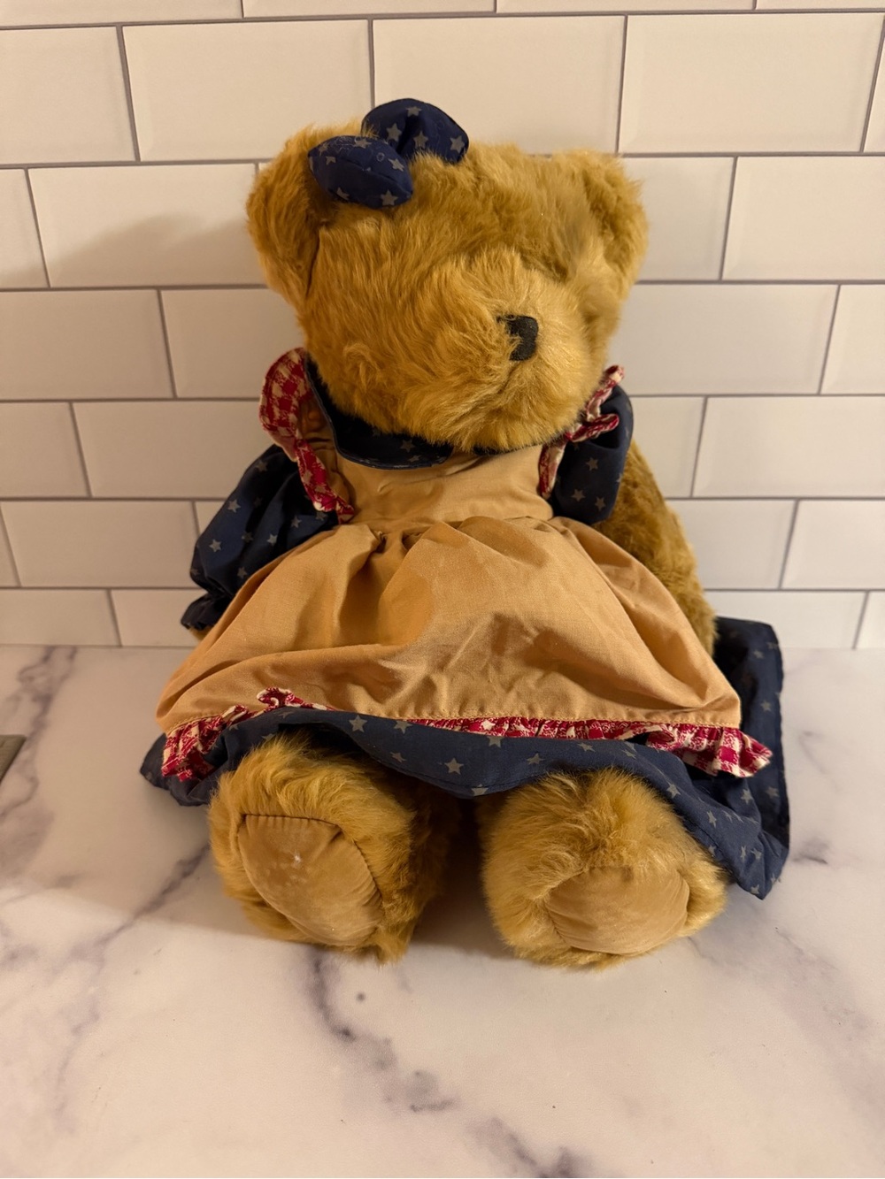 Vintage Russ Berrie Amelia Bear Bears From Past 16” Patriotic Americana Plush